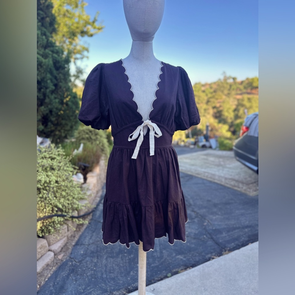 House Of Harlow 1960 Revolve Linen Mini Dress